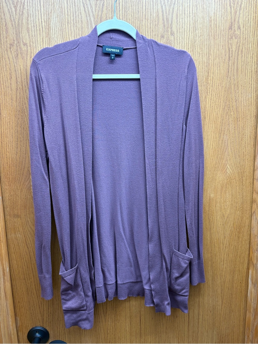 Express Open-Front Cardigan Sweater - Dusty Mauve